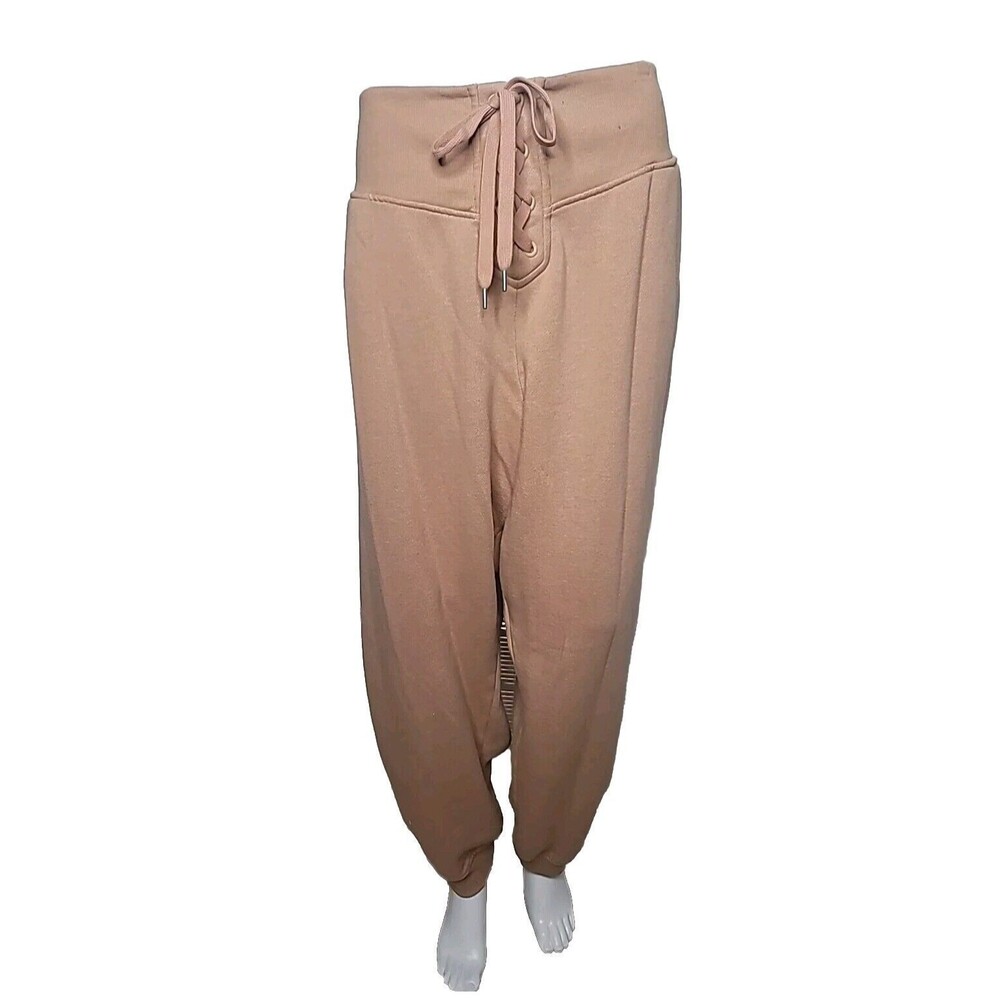 Victorias Secret Jogger Sweatpants Lace Up Bare Nude Baggy High Waisted XXL